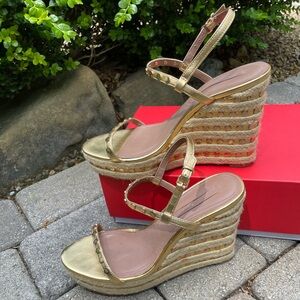 Gold Wedge Sandals
